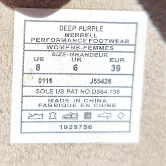 Merrell REVALLI AURA Deep Purple Strappy Wedge Leather Sandal (8) - Picture 12 of 14